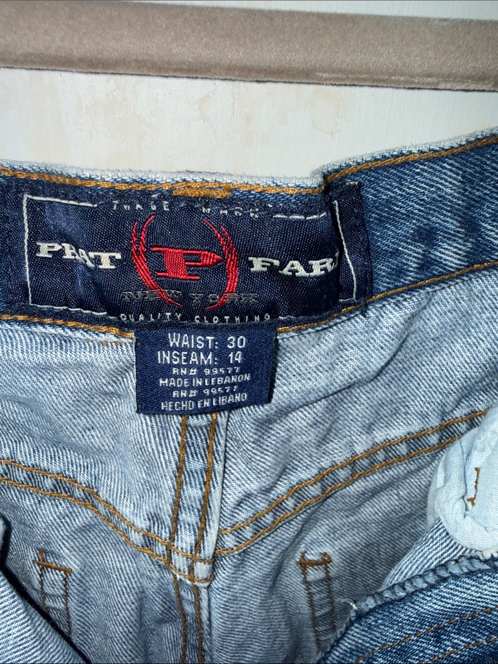 Phat Farm Distressed Blue Denim Jean Shorts - Picture 2 of 5